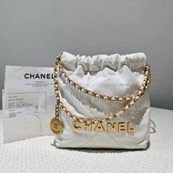 Chanel🤍Mini 22 bag 白色垃圾包 99新有塵袋/單💖✨