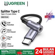 Ugreen Converter Splitter Type C To Jack 3.5mm DAC Audio Adapter 80154