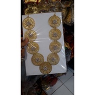 9-piece palembang traditional coin necklace