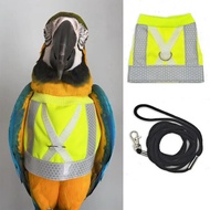 Bird Flight Harness Vest Parrot Suit Leash Reflective Vest Bird Clothes Cockatiels Conures Budgies P