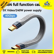 USB Type C Data Cable Thunderbolt 4/3/PD240W 40Gbps 8K 13cm - FM-U48K [Digital Zone JKT]