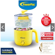 PowerPac Multi Cooker 1.2L steamboat noodle cooker and Food Steamer (PPJ2012)