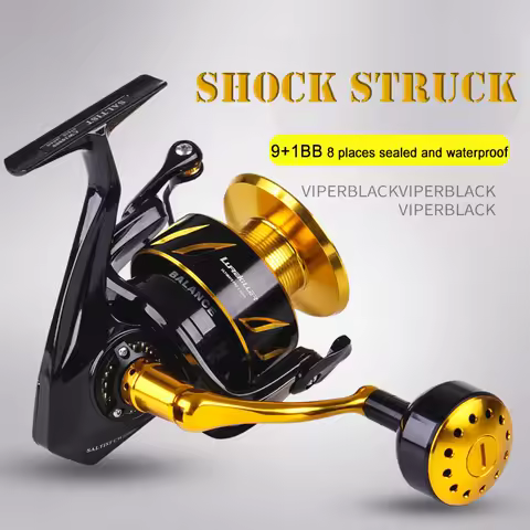 Lurekiller fishing rod Saltwater Spinning Jigging fishing Reel Spinning reel 10BB Alloy reel 35kgs d