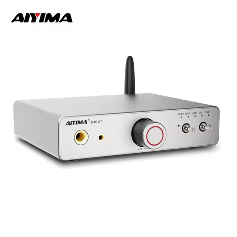 AIYIMA DAC-A7 Mini Stereo Audio USB Decoder Headphone Amplifier Bluetooth 5.4 ES9038Q2M for Home/Des
