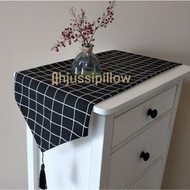 LONG TABLE RUNNER/ Tassel Guest Tablecloth/ Tv Tablecloth Aesthetic Tablecloth size 100x40 150x40 20