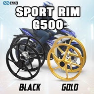 ENKEI SPORT RIM G500 Y15 / Y16 CUSTOM RIM 5 BATANG 1.4/1.4x17 CUSTOM HUB BLACK / GOLD