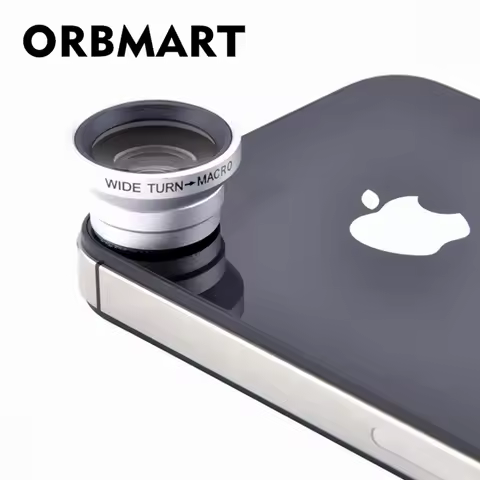 ORBMART 2 in 1 Magnetic Detachable Wide Angle + Macro Lens Camera Lens For iPhone 4 4s 5 5s 6 Plus 6