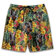 Tropical Pineapple Dog 3D Printed Bermudas Hawaiian Pet Border Collie Short Pants For Men Clothes Be