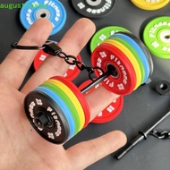 AUGUSTINASN Mini Barbell Keychain, PVC Detachable Dumbbell Keychain, Novelty Simulation Barbell Shee
