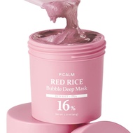 P.CALMRedRiceBubbleDeepMask–RedRiceFerment&CarbonatedWaterforClean,ooth-Looking,KoreanClay-to-Bubble