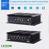 New product Hystou Firewall PFsense Fanless Mini ITX PC In Core i5 10210U 8265U 6 LAN SD Card SIM Slot 8145U PXE Tiny Router Computer