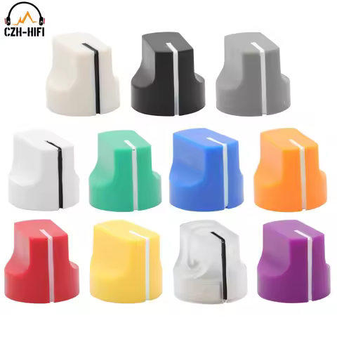 10pcs 16x14.5mm ABS Plastic Set Pointer Knob button For Guitar BASS AMP Effect Pedal Box Radio Cabin