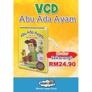 Stok B Set VCD Lagu Abu Ada Ayam dan Kad Imbas Buku Warna untuk Set Membaca Bahasa Melayu Bacalah An