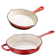 20cm Enameled Cast Iron Skillet Round Fry Pan Red