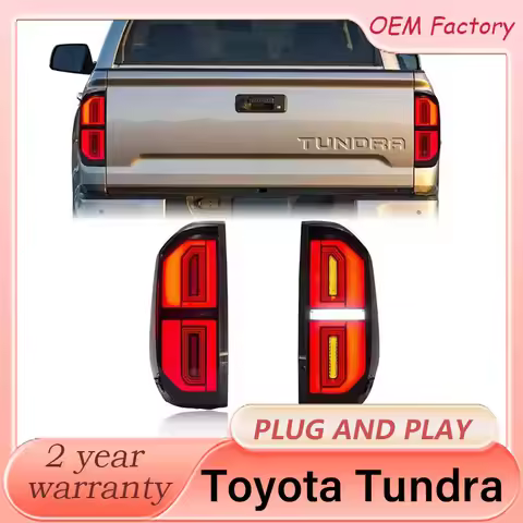 Car Styling for Toyota Tundra Taillights 2014-2022 Tundra Tail Light Rear DRL Fog Brake Turn Signal 