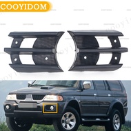 Front Bumper Fog Lights Covers Grilles Fog Light Lamp Cover Grille For Mitsubishi Montero PAJERO SHO SPORT 1999 2000-2008
