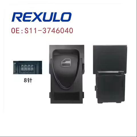 S11-3746040 Power Window Single Switch for Chery QQ 2003-2013 QQ3 2005-2012 8 Pins Passenger Rear Do