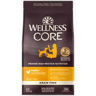 อาหารสุนัขพรีเมี่ยม WELLNESS CORE สูตร Puppy สูตรลูกสุนัข สุนัขตั้งครรภ์ โปรตีนสูง เสริม DHA เสริมพั