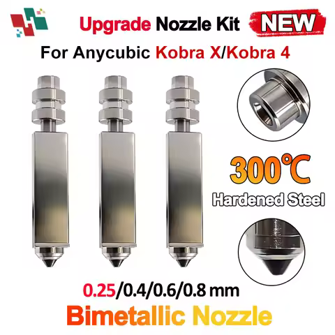 Upgrade Anycubic Kobra X/Kobra 4 Hotend Bimetallic Nozzle Heating Assembly For Anycubic Kobra X 0.2/