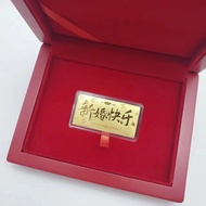 新品现货新婚快乐足金AU9999金钞结婚礼物红包闺蜜朋友同学同事礼盒惊喜Happy Wedding Gold AU9999 Gold Banknote20260119