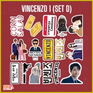 ◶ ▬ ▼ 50 PCS| VINCENZO STICKERS CASSANO KDRAMA WATERPROOF STICKERS FOR LAPTOP LUGAGGE TUMBLER AQUAF