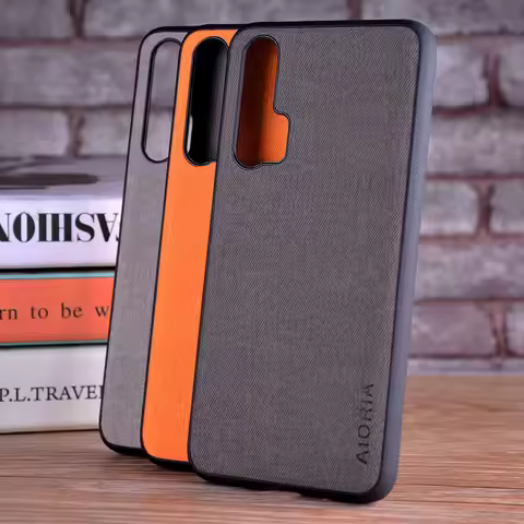 Case for Huawei Honor 20 20 Pro Lite 20S coque Luxury textile Leather skin soft TPU phone cover for 