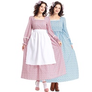 Pioneer-Themed Floral Dress - Pink | Perfect for Halloween Costumes & Historical Events