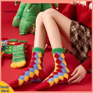 HUA  Women Fuzzy Socks Ladies Holiday Socks Christmas Fuzzy Socks for Women – Warm Fluffy Crew Slipp
