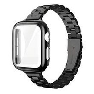 Compatible With Apple Watch Bands And Protective Cases, Black Hollow Chain Metal Watch Band Paired W