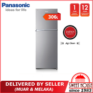[DELIVERED BY SELLER] Panasonic (325L) Fridge NR-TV341BPSM Inverter Energy Saving 2-Door Top Freezer Refrigerator