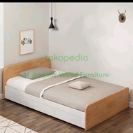 Dipan Kayu Modern Minimalis bed Ukuran 100x200