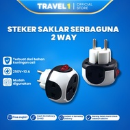 Over Plug Multipurpose Switch 2 Holes / Over Plug Universal 2 Branches / Universal Plug 2 Holes