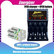 Energizer Original AA/AAA Batteries Charger + 1.2V AA 2450mAh Ni-MH Rechargeable Batteries for camer