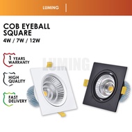 LMG_ LED COB Eyeball 4W 7W 12W 20W Spotlight Recessed Downlight Square Ceiling Down Light Lampu Siling Hiasan Rumah