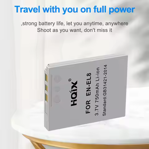 HQIX for Nikon COOLPIX S2 S3 S4 S5 S6 S7C S8 S9 S50 S50C S51C P1 P2 L1 L2 Camera EN-EL8 Charger Batt