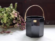 早期luminarc八角 • 黑冰桶 (餐具/老件/舊物/玻璃/幾何)