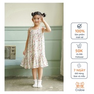 LEAH baby Dress designed with two straps, cool and airy summer for children from 3,4,5,6,7,8,9,10 ye