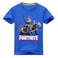 New Cartoon Fortnite Pattern Short Sleeves Tee Tops For Boy Girls Summer Clothing Children 3D Print