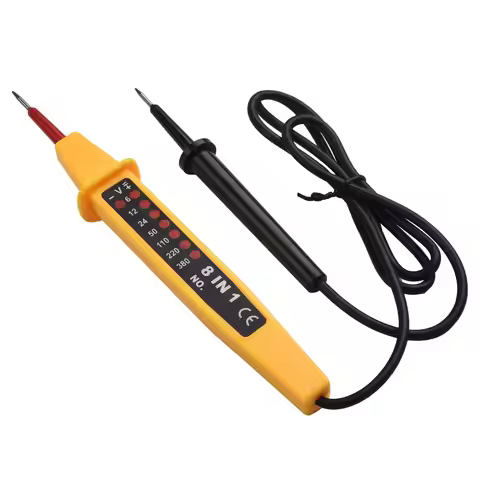 8-In-1 Tester Voltage AC DC 6-500V Auto Electrical Pen Circuit Detector Tester For Home Wiring Inspe