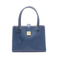 【二手】 Salvatore Ferragamo Ferragamo Gancini 藍色皮革手提包 - 女士 - 二手 B