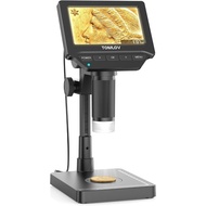 TOMLOV DM4W Coin Microscope with Scale – 4.3" Display, Built-in Lights | 2-in-1 (Magnify + Weigh) | 