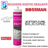 BOSSMAN ACETOXY CUTE SILICONE PROFESSIONAL GRADE BS215 - CLEAR