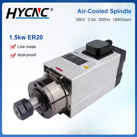 CNC Milling Machine GDF46-18Z 1.5KW Square Air-Cooled Spindle ER11 Woodworking Advertising Engraving