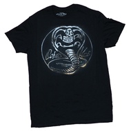 Cobra Kai Mens T-Shirt - Steel Style Cobra Kai Logo Image