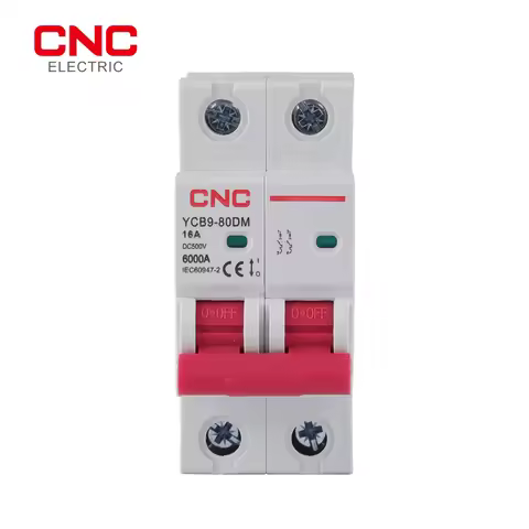 CNC 2P DC MCB 6KA 500V Mini Circuit Breaker 16A 20A 25A 32A 40A 50A DC MCB for PV System