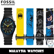 (OFFICIAL WARRANTY) Fossil LE1129SET Men's Limited Edition Batman Heritage LED Black Stainless Steel