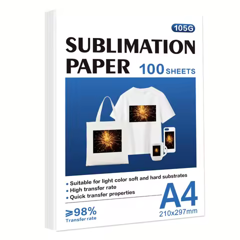 ESHANG Sublimation Paper A4 100 Sheets for Any Inkjet Printer Which Match Sublimation Ink 105g