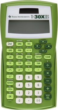 Texas Instruments TI-30X IIS เครื่องคิดเลขวิทยาศาสตร์2บรรทัดสีเขียวมะนาว