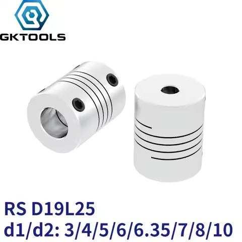 D19L25 3mm 4mm 5mm 6mm 6.35mm 8mm 10mm Aluminum Z Axis Flexible Coupling For Stepper Motor Coupler S