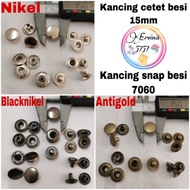 15mm iron snap button 7060 snap button/ 5gross/